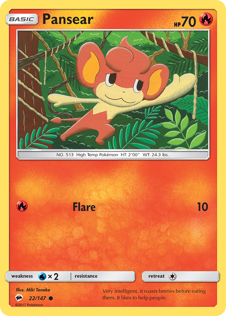 Pansear sm3-22 Common from Burning Shadows Set