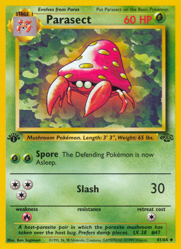 Parasect base2-41 Uncommon from Jungle Set