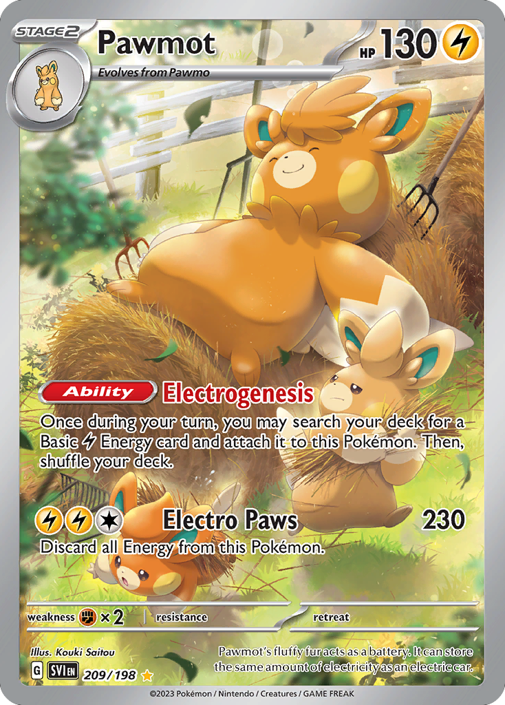 Pawmot sv1-209 Illustration Rare from Scarlet & Violet Set