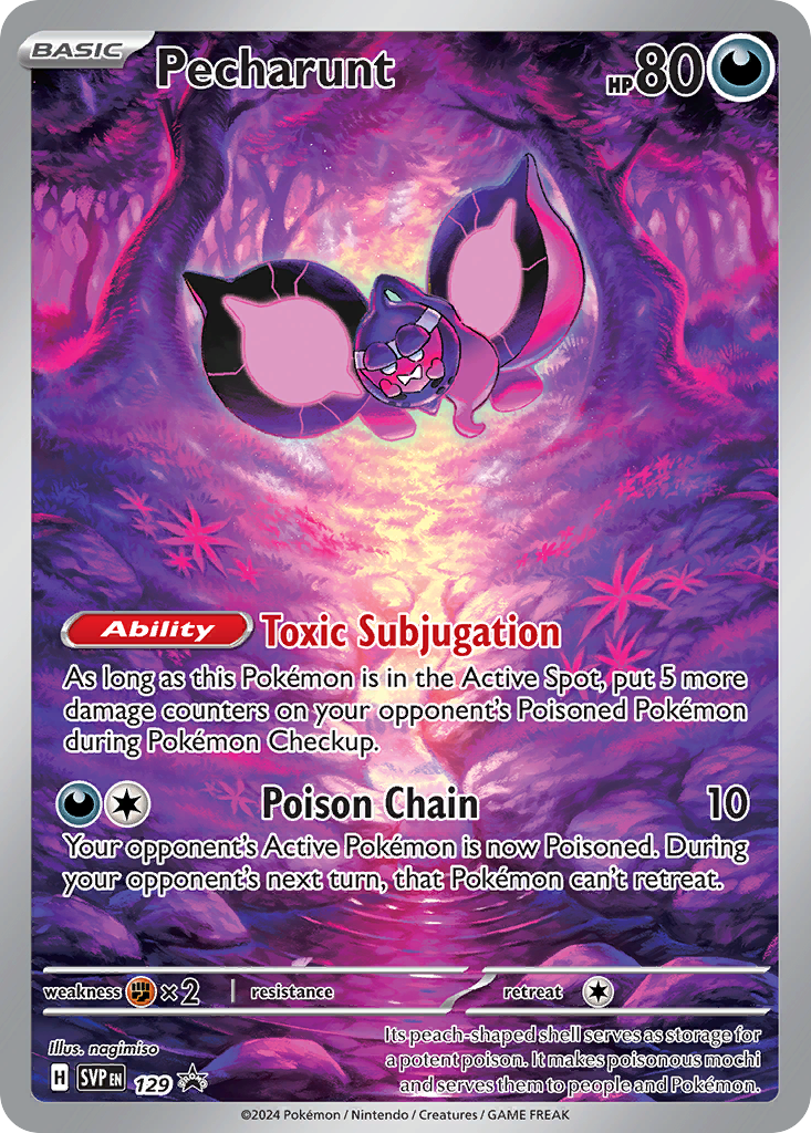 Pecharunt svp-129 Promo from Scarlet & Violet Black Star Promos Set
