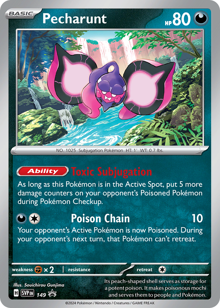 Pecharunt svp-149 Promo from Scarlet & Violet Black Star Promos Set