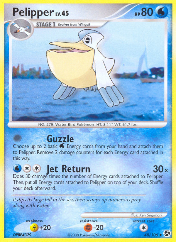 Pelipper dp4-48 Uncommon from Great Encounters Set