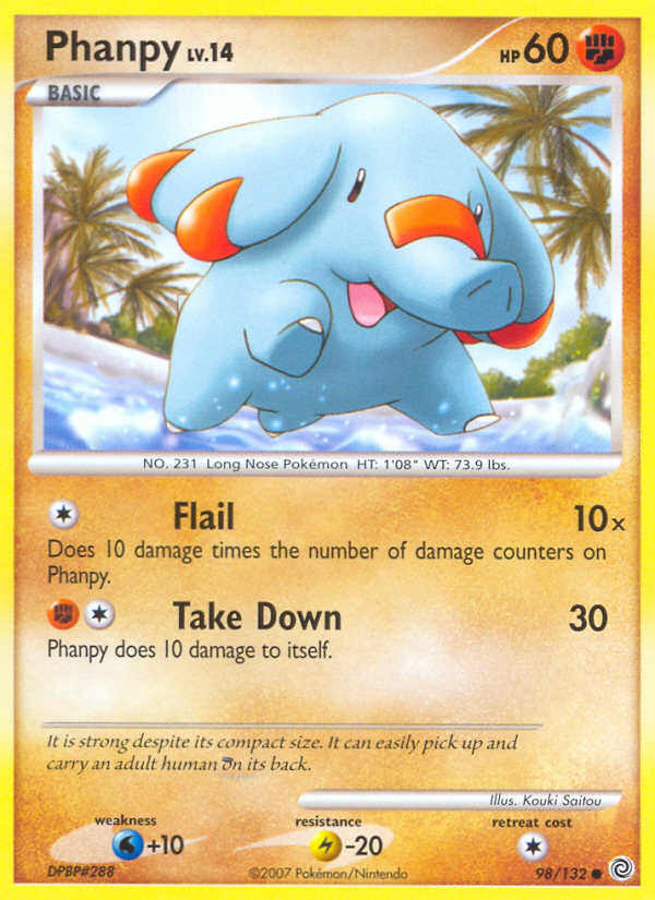 Phanpy dp3-98 Common from Secret Wonders Set