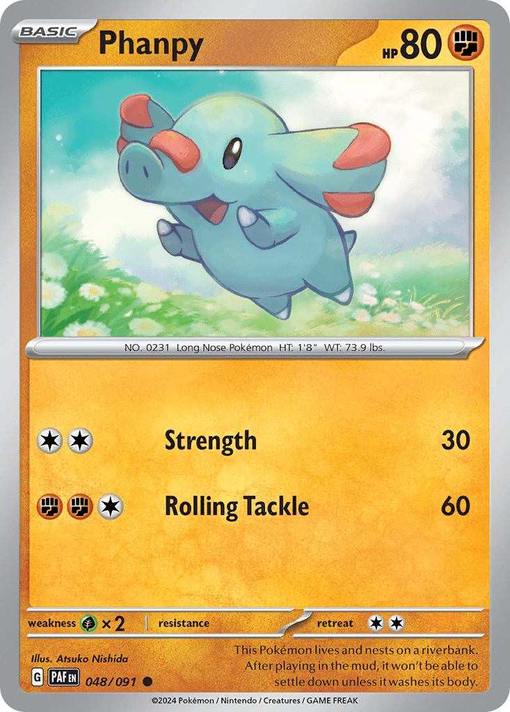 Phanpy sv4pt5-48 Common from Paldean Fates Set