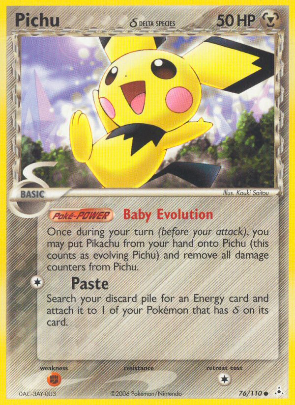 Pichu δ ex13-76 Common from Holon Phantoms Set