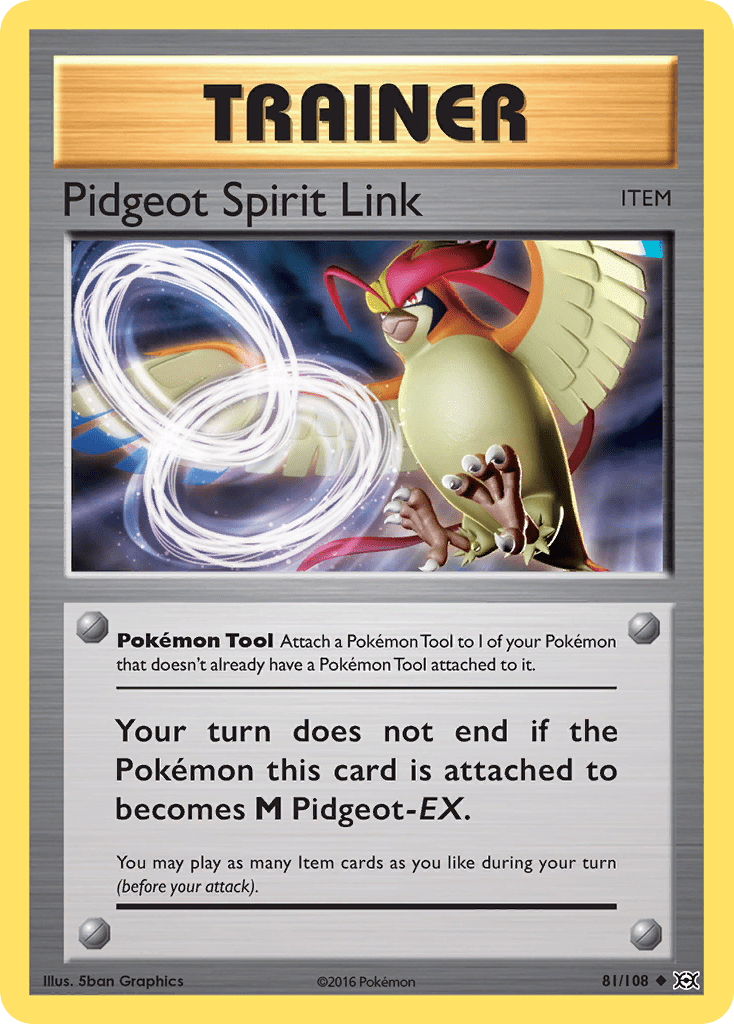 Pidgeot Spirit Link xy12-81 Uncommon from Evolutions Set