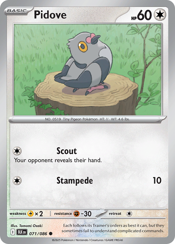 Pidove zsv10pt5-71 Common from Black Bolt Set