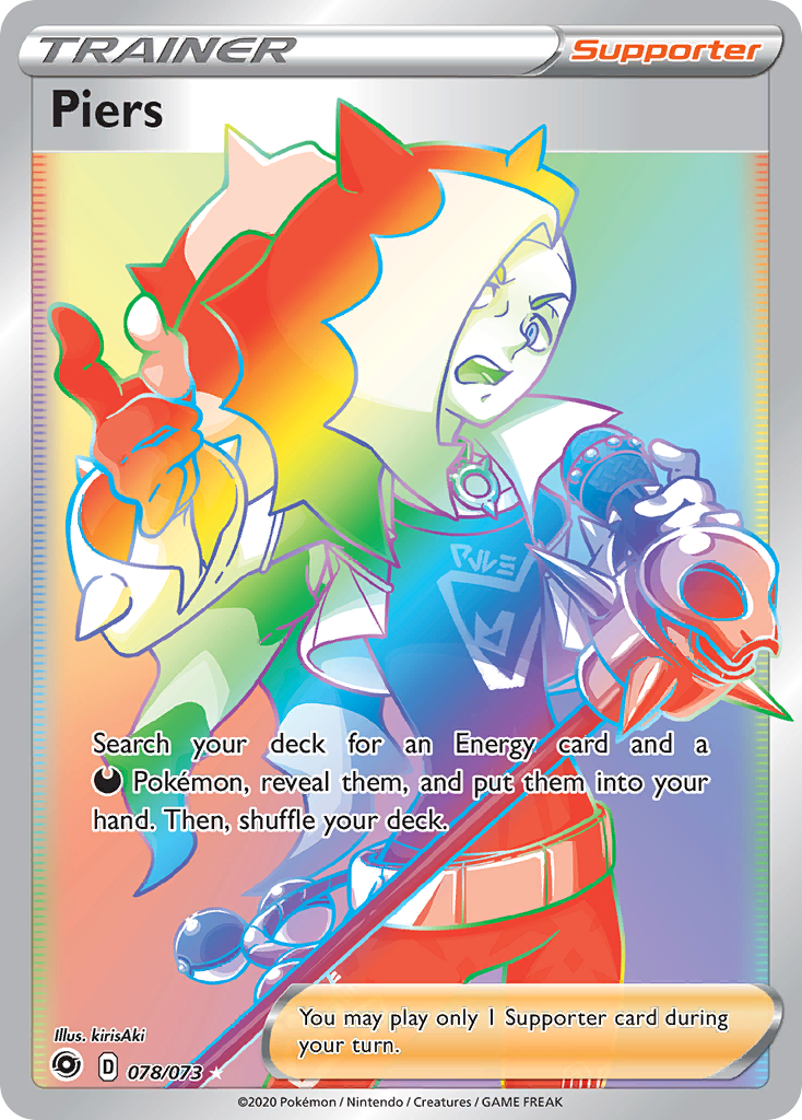 Piers swsh35-78 Rare Rainbow from Champion's Path Set