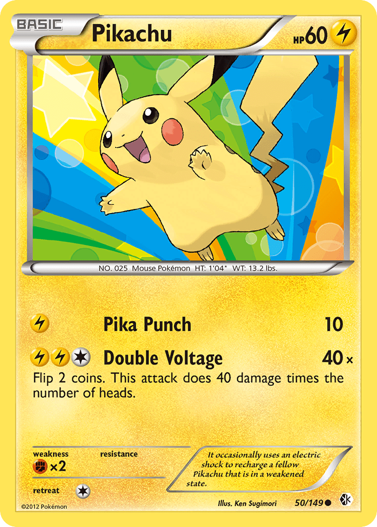 Pikachu bw7-50 Common from Boundaries Crossed Set