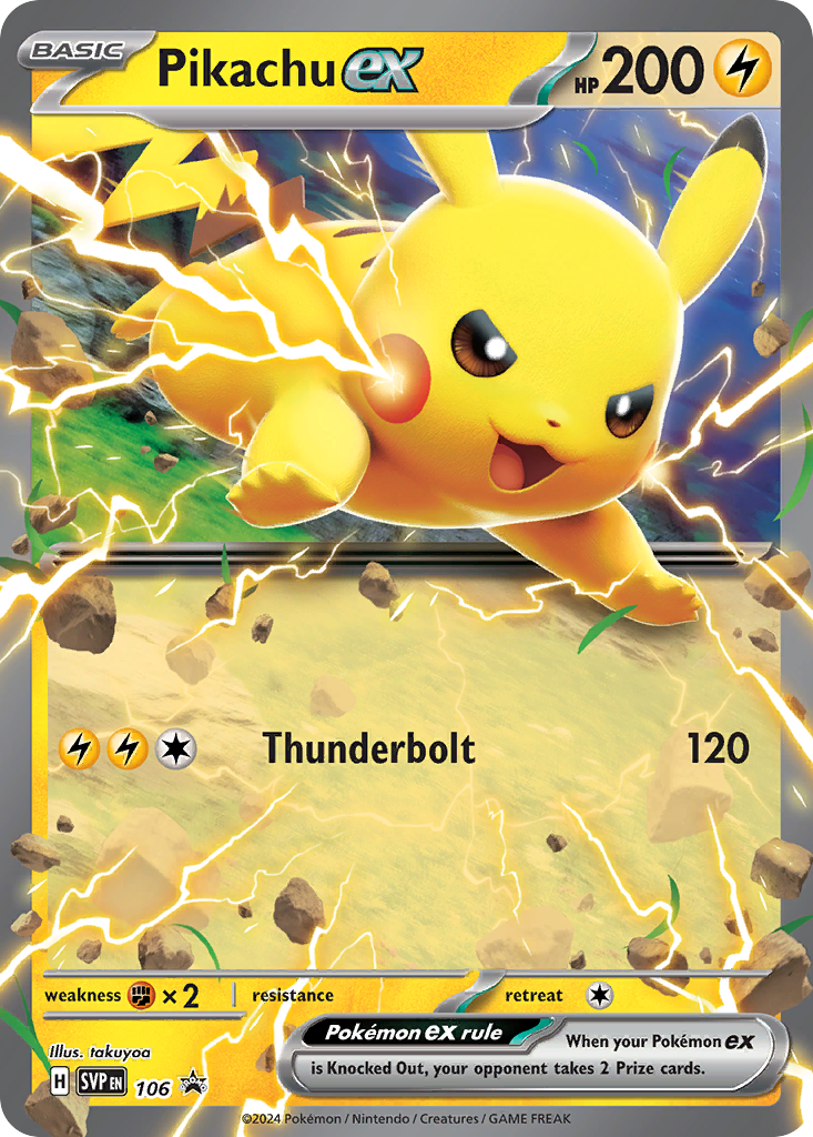 Pikachu ex svp-106 Promo from Scarlet & Violet Black Star Promos Set