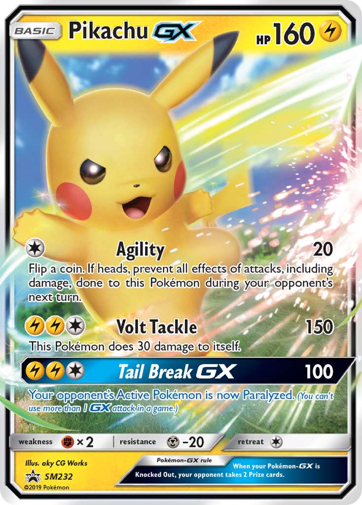 Pikachu-GX smp-SM232 Promo from SM Black Star Promos Set