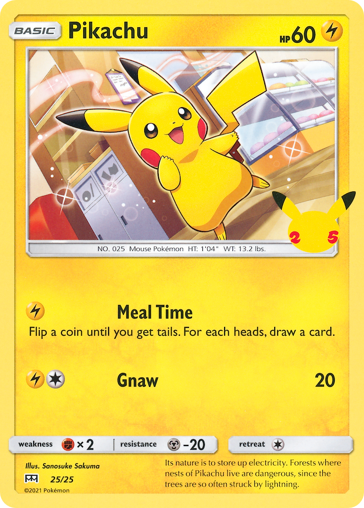 Pikachu mcd21-25 from McDonald's Collection 2021 Set