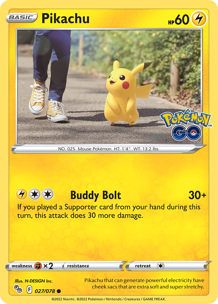 Pikachu pgo-27 Common from Pokémon GO Set
