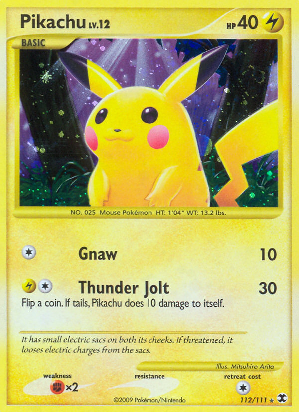 Pikachu pl2-112 Rare Secret from Rising Rivals Set
