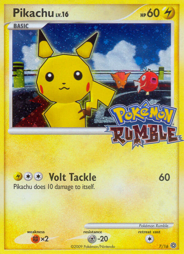 Pikachu ru1-7  from Pokémon Rumble Set