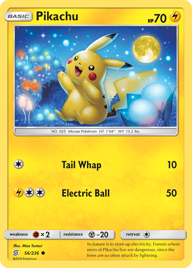 Pikachu sm11-56 Common from Unified Minds Set