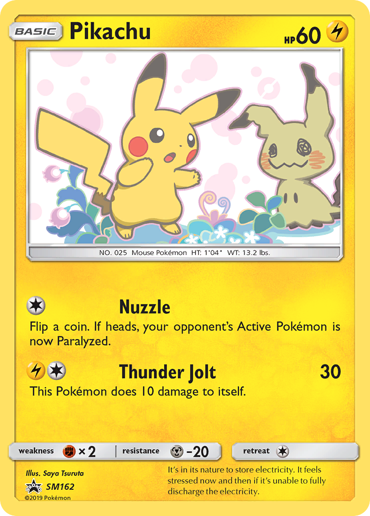 Pikachu smp-SM162 Promo from SM Black Star Promos Set