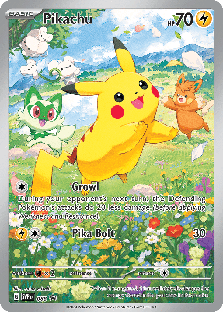 Pikachu svp-88 Promo from Scarlet & Violet Black Star Promos Set