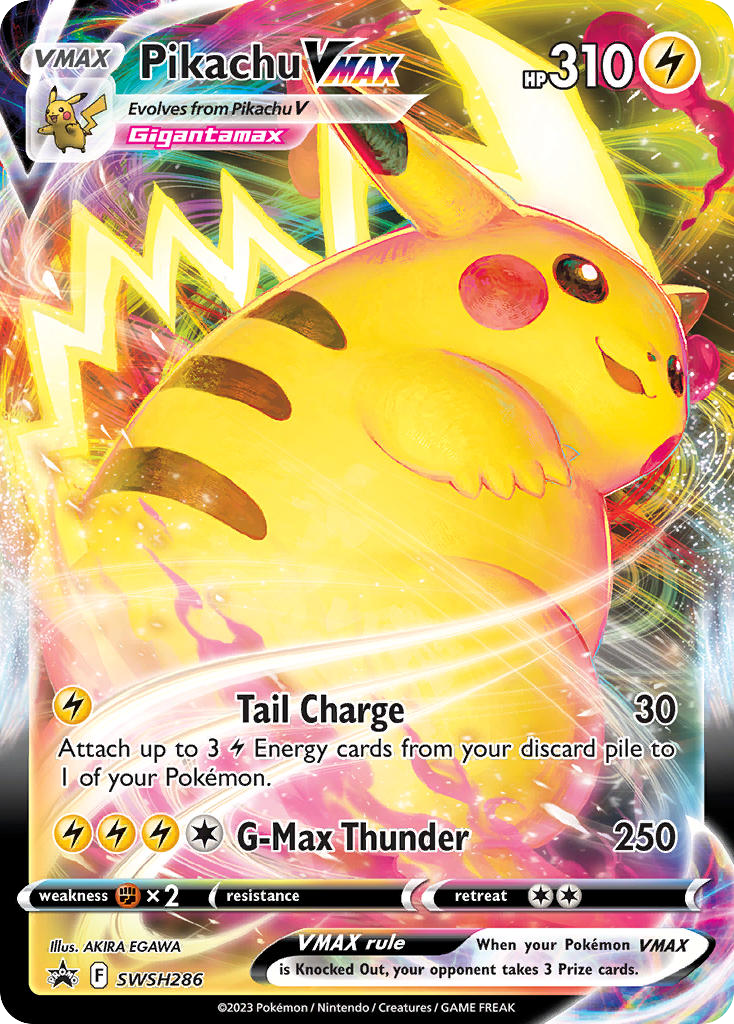 Pikachu VMAX swshp-SWSH286 Promo from SWSH Black Star Promos Set