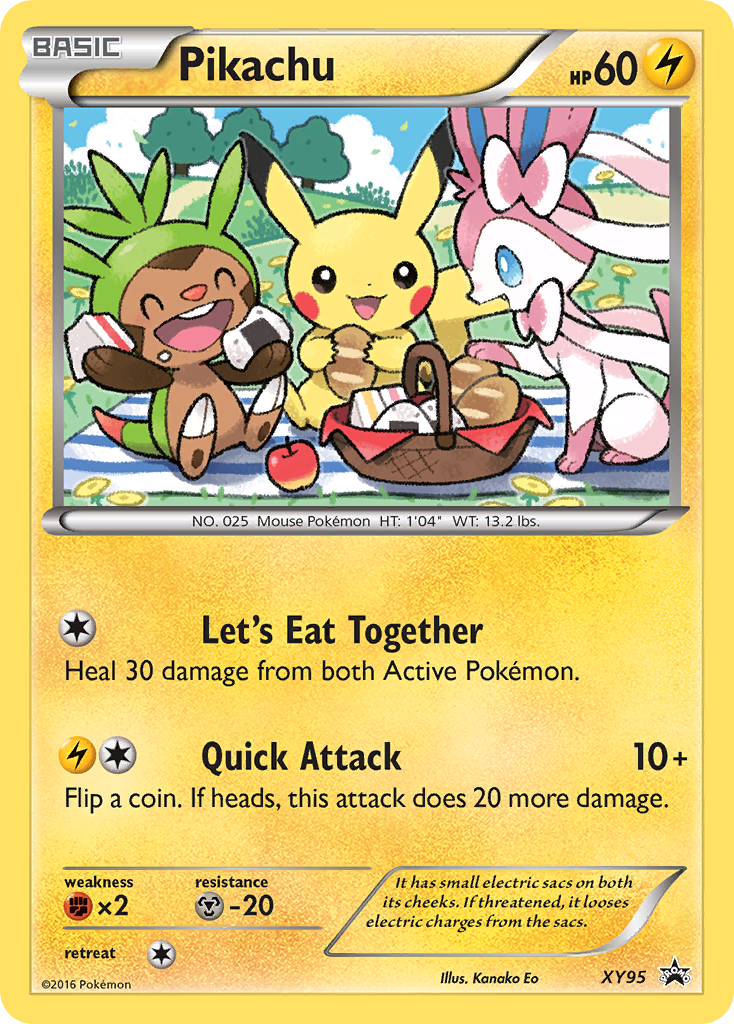 Pikachu xyp-XY95 Promo from XY Black Star Promos Set