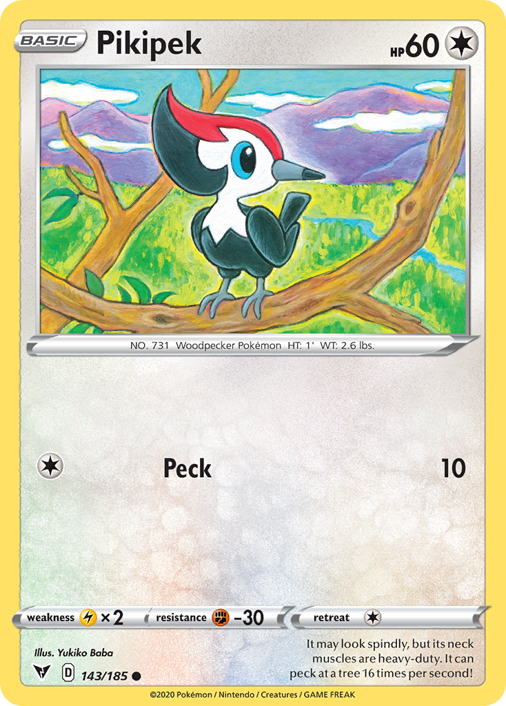 Pikipek swsh4-143 Common from Vivid Voltage Set