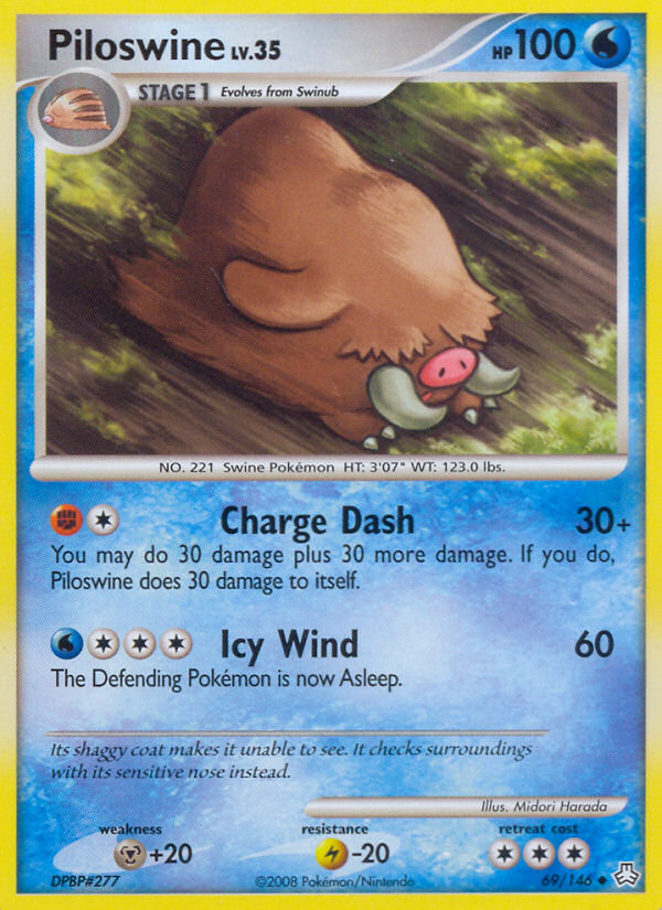 Piloswine dp6-69 Uncommon from Legends Awakened Set