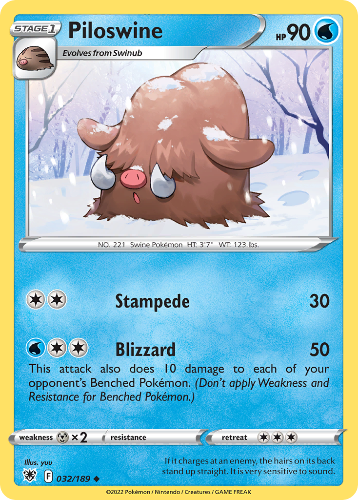 Piloswine swsh10-32 Uncommon from Astral Radiance Set