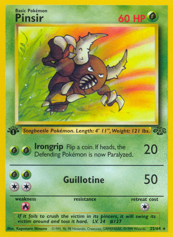 Pinsir base2-25 Rare from Jungle Set