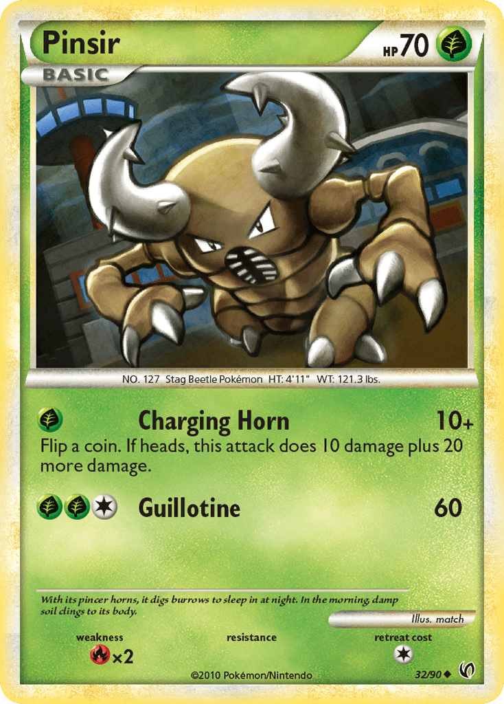 Pinsir hgss3-32 Uncommon from HS—Undaunted Set