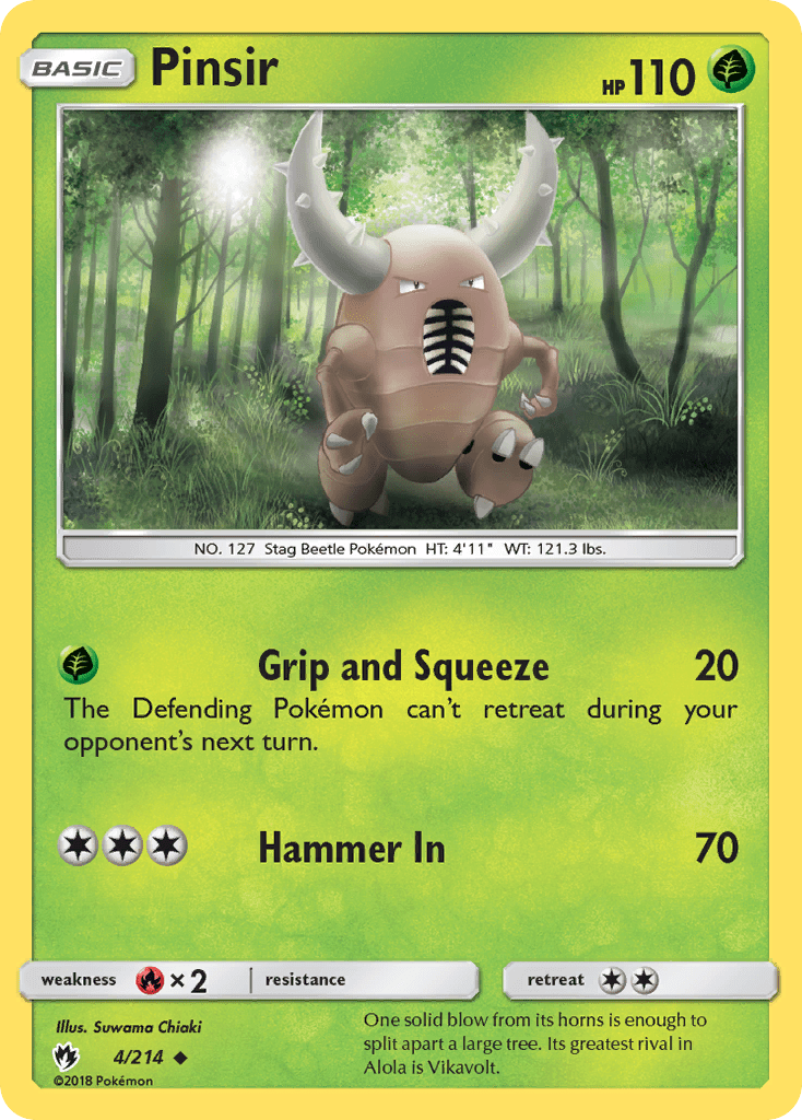Pinsir sm8-4 Uncommon from Lost Thunder Set