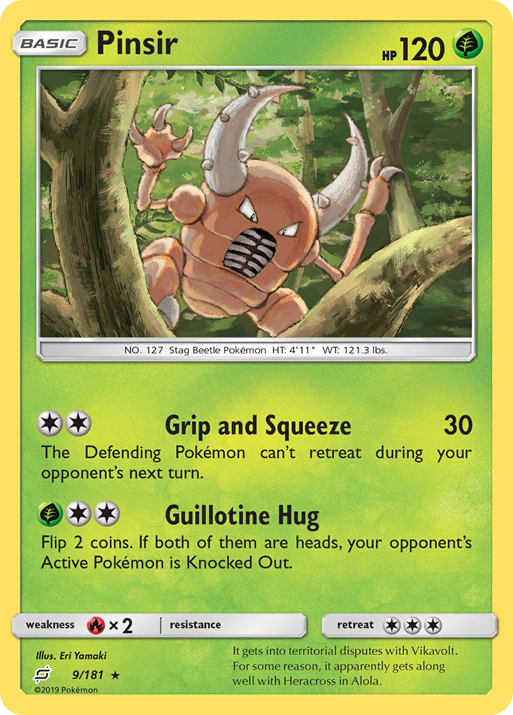Pinsir sm9-9 Rare from Team Up Set