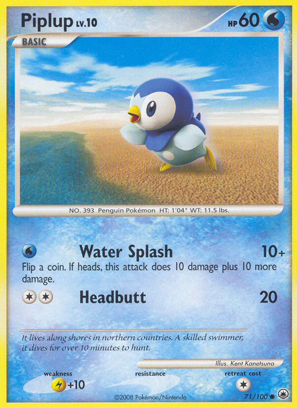 Piplup dp5-71 Common from Majestic Dawn Set
