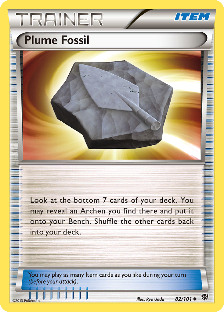 Plume Fossil bw10-82 Uncommon from Plasma Blast Set