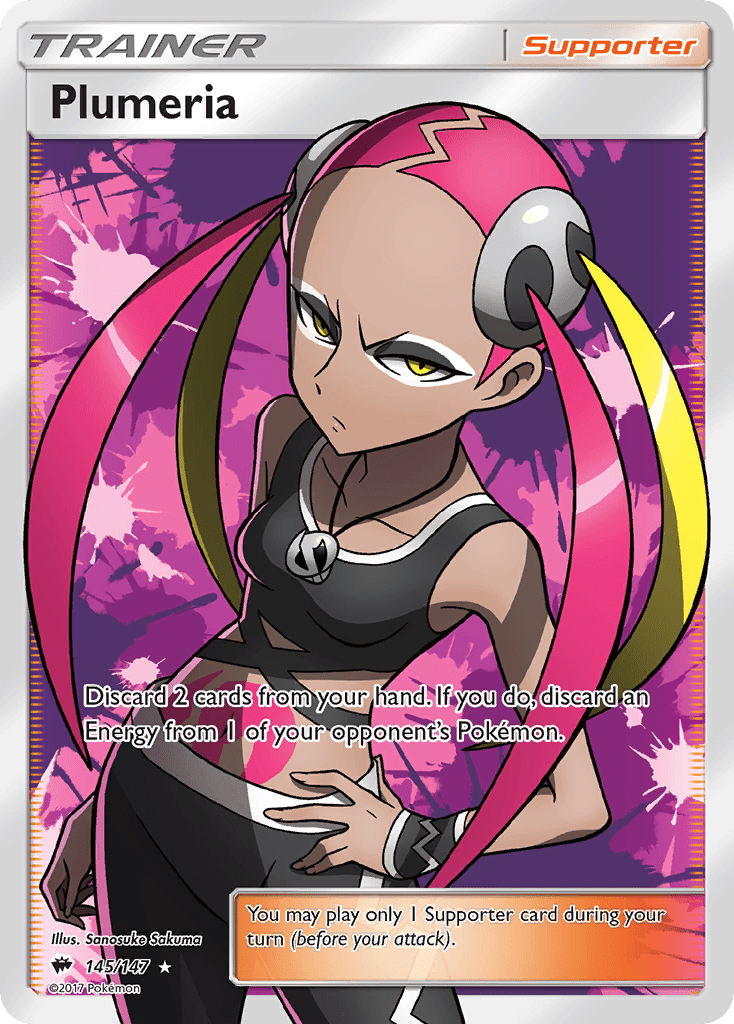 Plumeria sm3-145 Rare Ultra from Burning Shadows Set