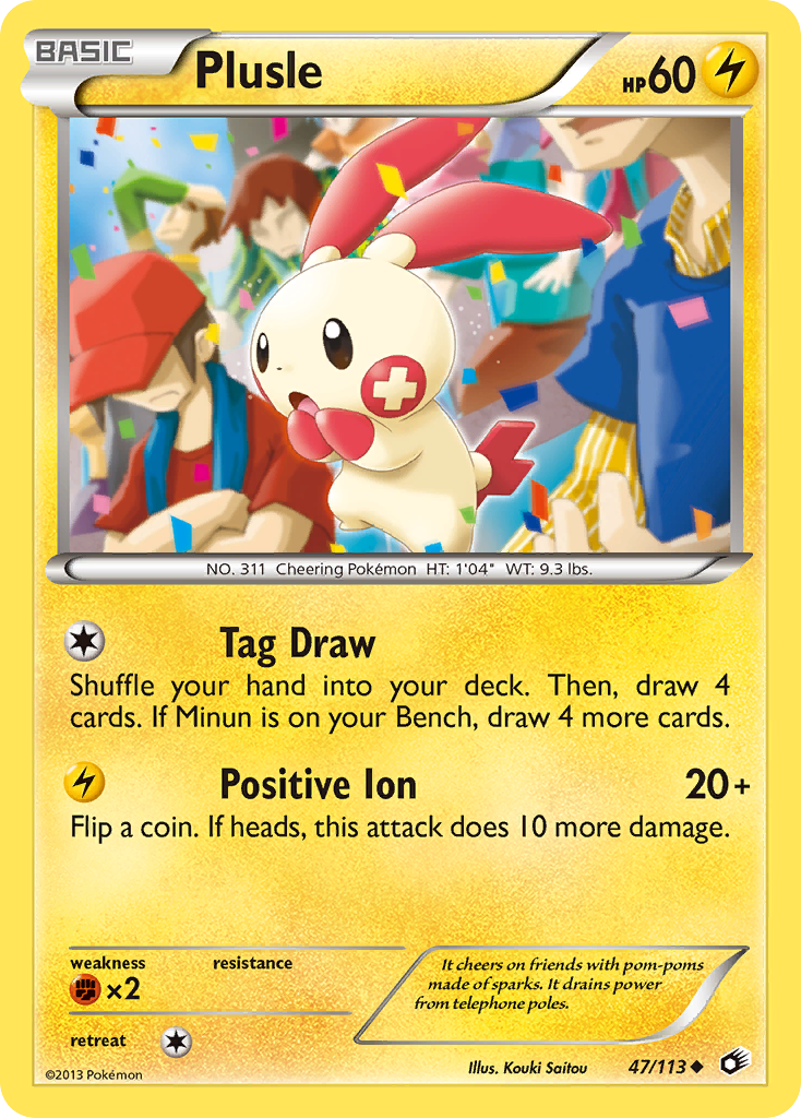 Plusle bw11-47 Uncommon from Legendary Treasures Set
