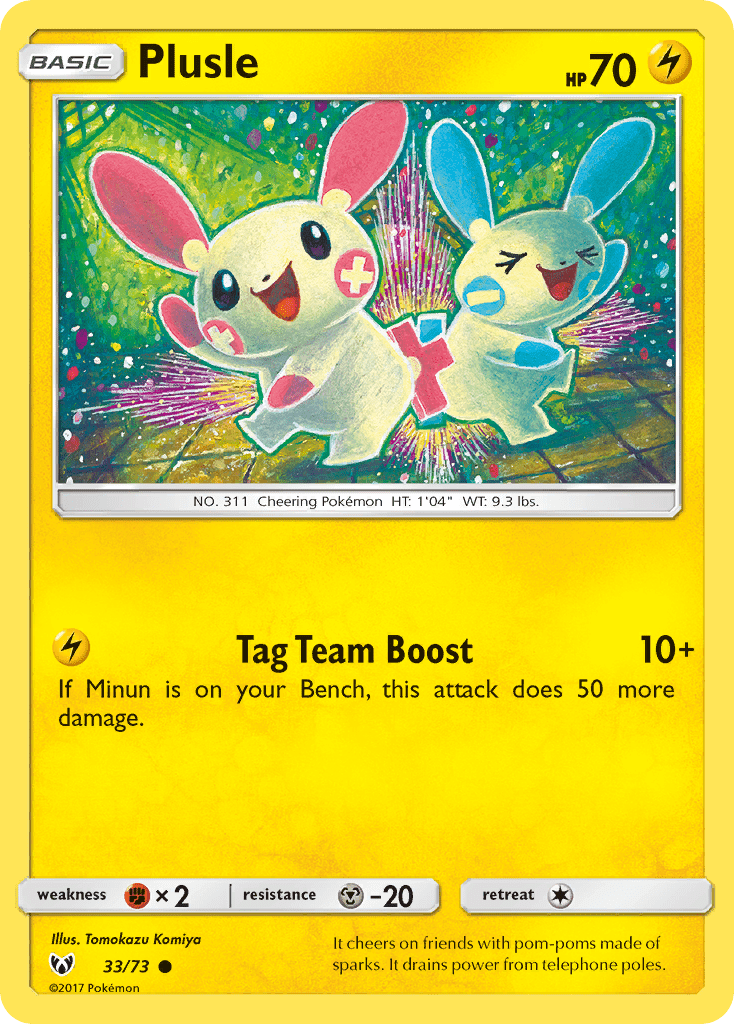 Plusle sm35-33 Common from Shining Legends Set