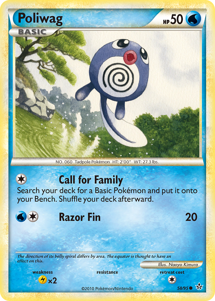 Poliwag hgss2-58 Common from HS—Unleashed Set