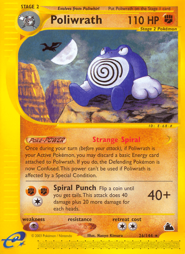 Poliwrath ecard3-26 Rare from Skyridge Set