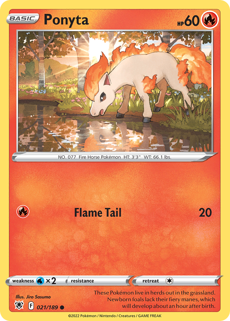 Ponyta swsh10-21 Common from Astral Radiance Set