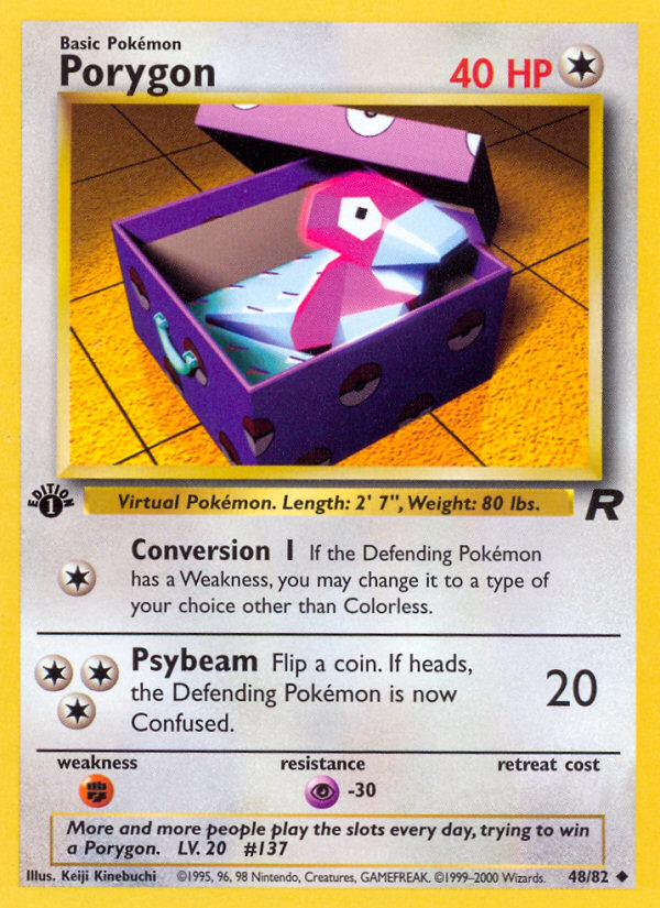 Porygon base5-48 Uncommon from Team Rocket Set