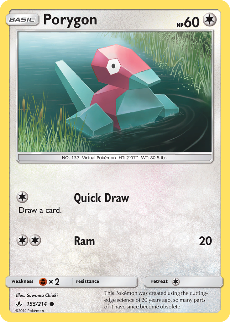 Porygon sm10-155 Common from Unbroken Bonds Set