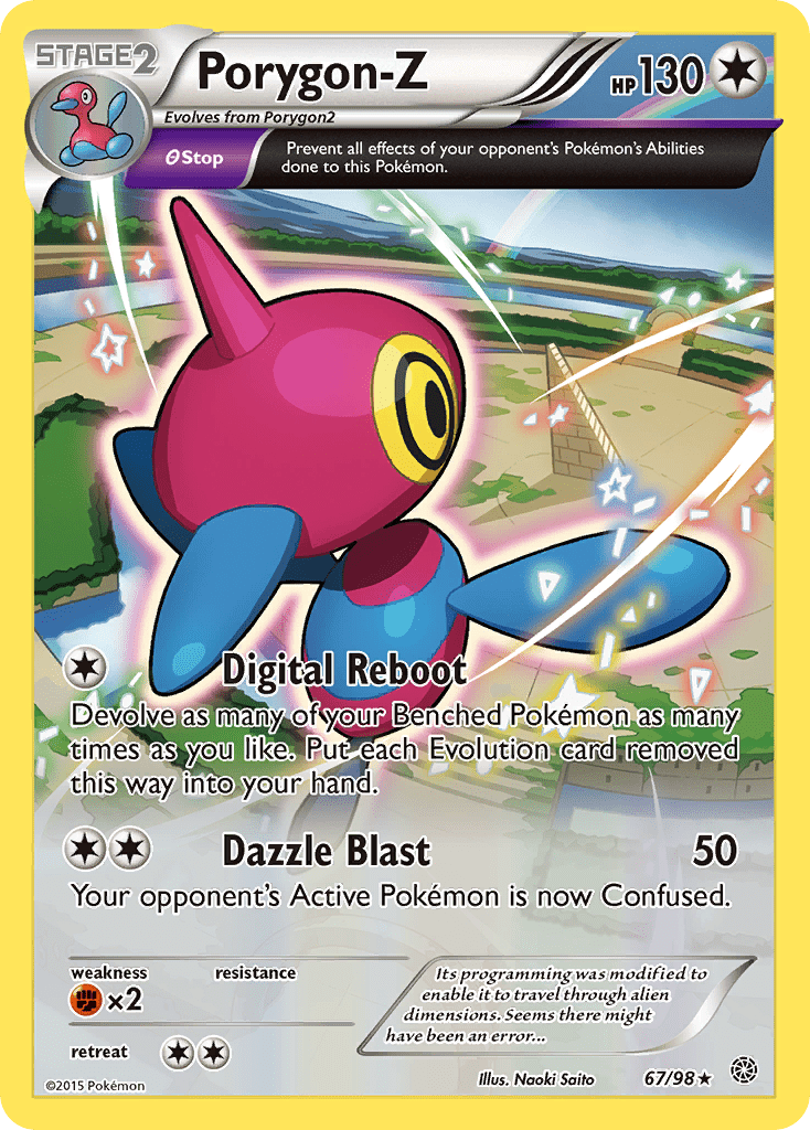 Porygon-Z xy7-67 Rare Holo from Ancient Origins Set