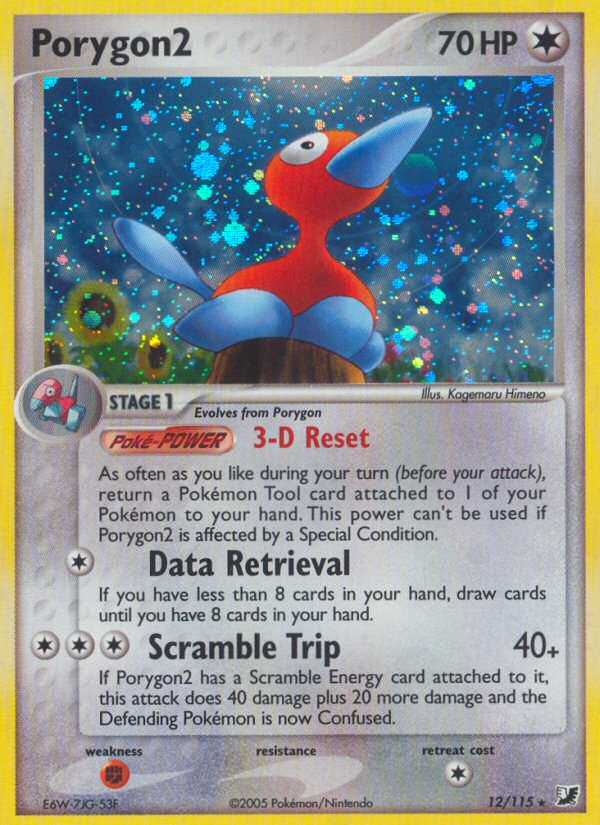 Porygon2 ex10-12 Rare Holo from Unseen Forces Set