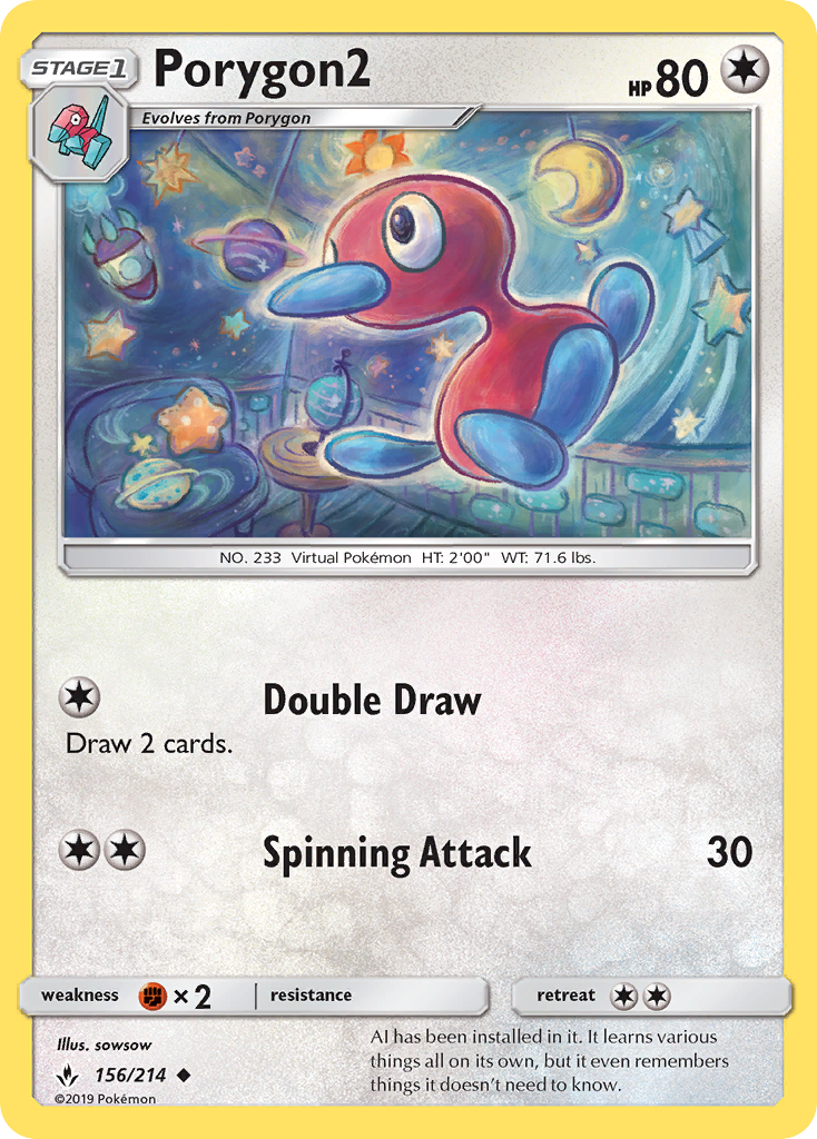 Porygon2 sm10-156 Uncommon from Unbroken Bonds Set