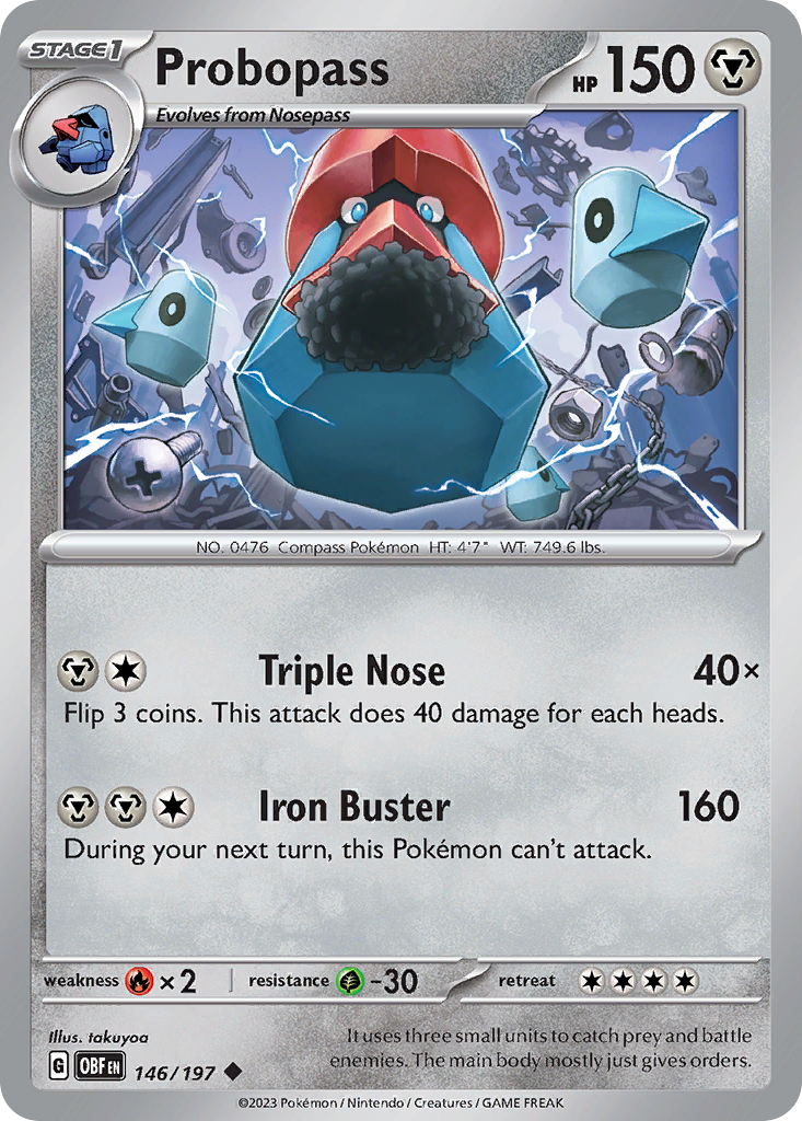 Probopass sv3-146 Uncommon from Obsidian Flames Set