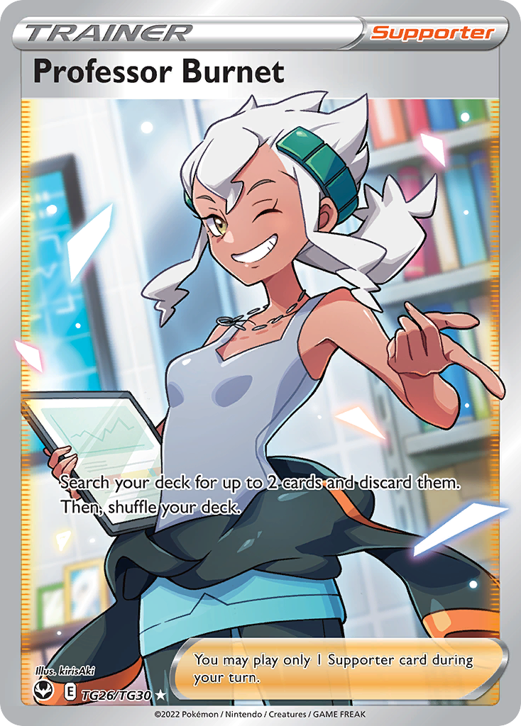 Professor Burnet swsh12tg-TG26 Rare Ultra from Silver Tempest Trainer Gallery Set