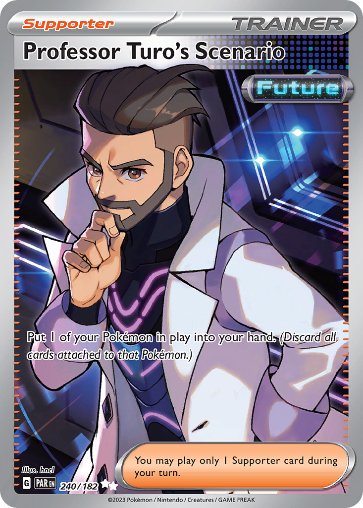 Professor Turo’s Scenario sv4-240 Ultra Rare from Paradox Rift Set