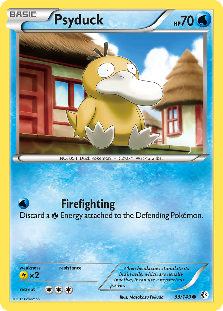 Psyduck bw7-33 Common from Boundaries Crossed Set