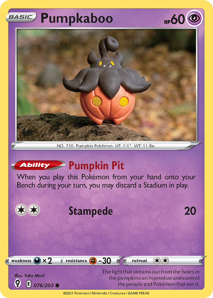 Pumpkaboo swsh7-76 Common from Evolving Skies Set