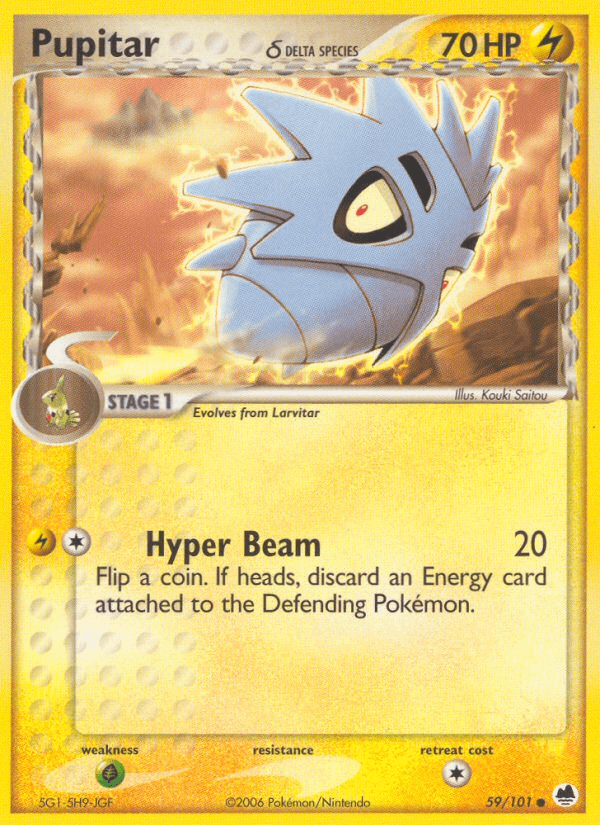 Pupitar δ ex15-59 Common from Dragon Frontiers Set